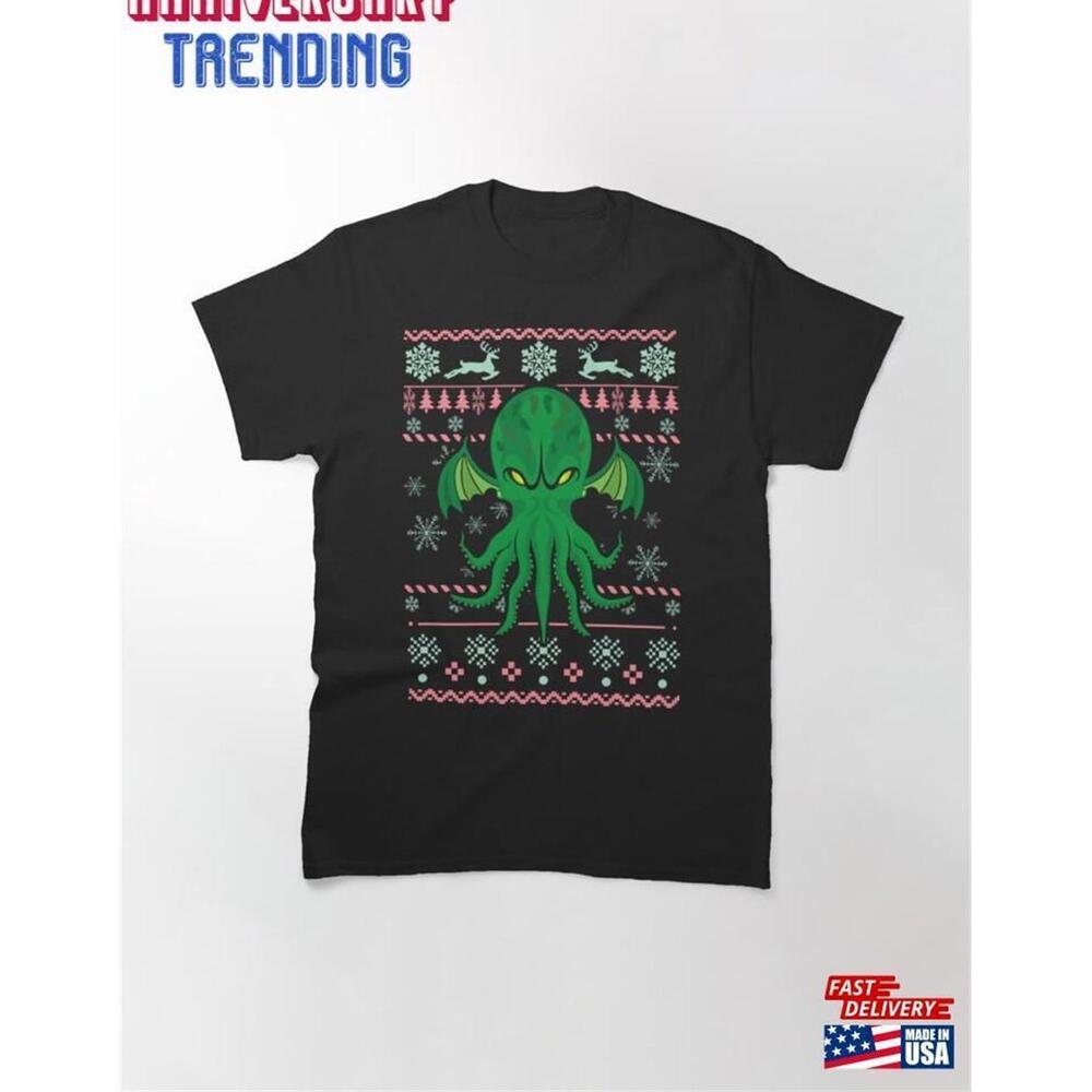 Cthulhu Ugly Xmas Gift N32 Classic Tshirt Unisex